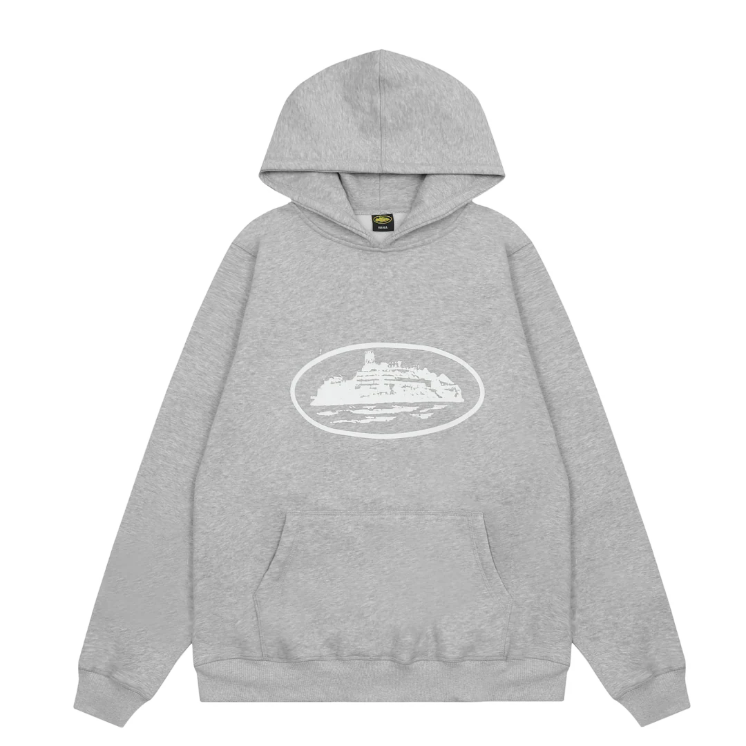 Corteiz Chestprint Hoodie Grey
