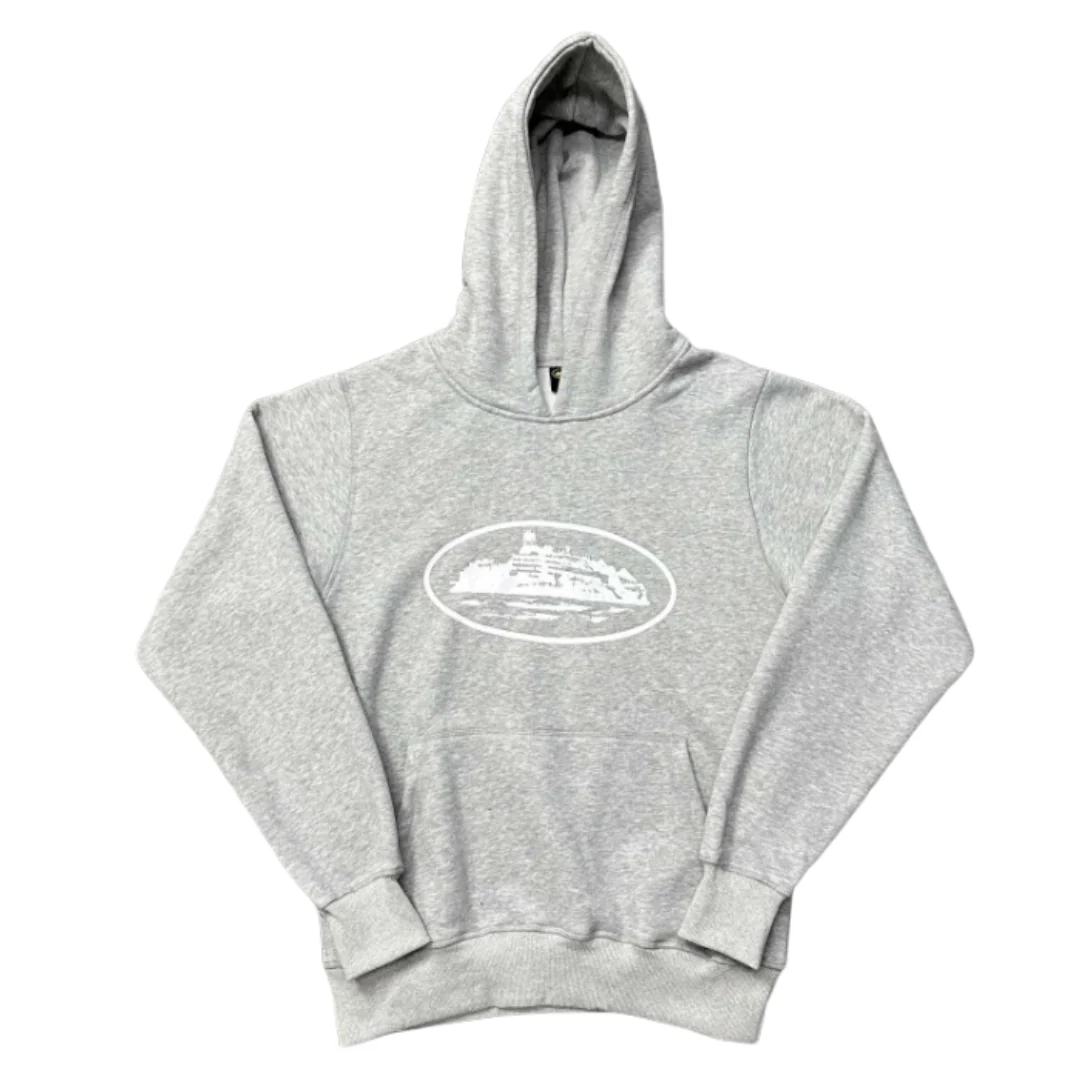 Corteiz Chestprint Hoodie Grey