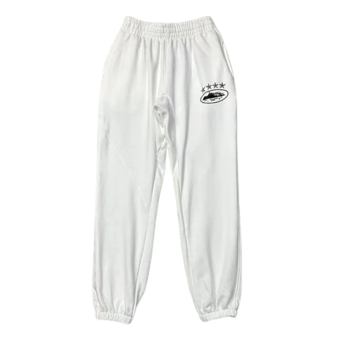 Corteiz Cuffed Jogger White