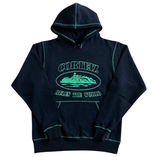 Corteiz Demon Island Hoodie Black Green