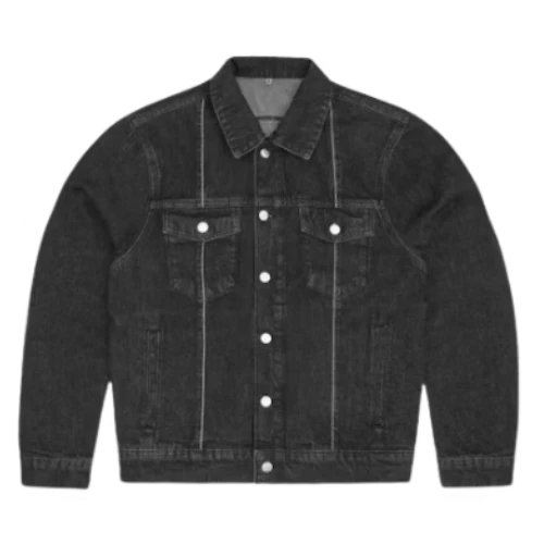 Corteiz C Star Denim Trucker Jacket Black