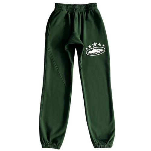 Corteiz Evil 5 Anniversary Star Jogger Olive Green
