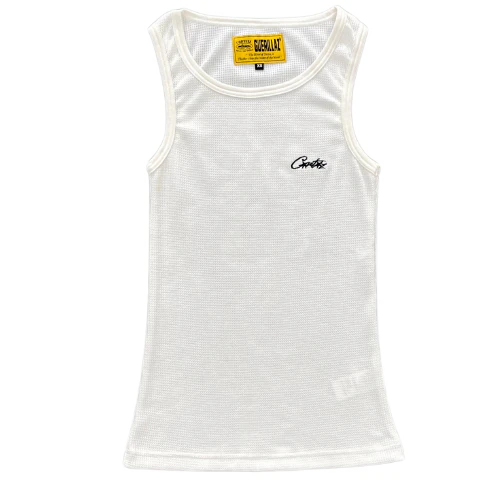 Corteiz Evil Men's Embroidered Tanktop White