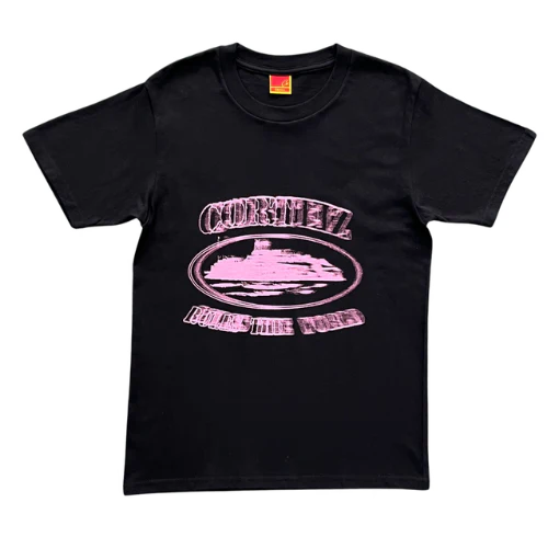Corteiz Evil Phantom T Shirt Black Pink
