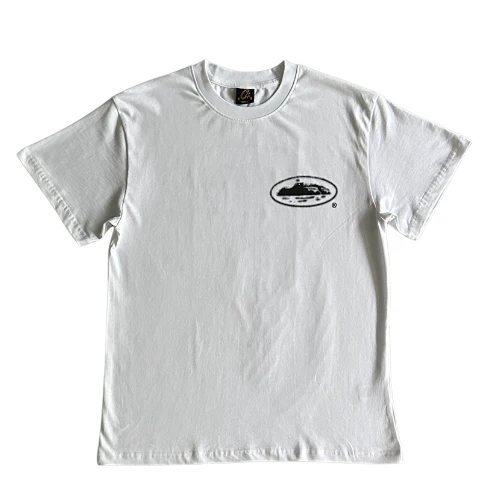 Corteiz Halftone Island t Shirt White Black