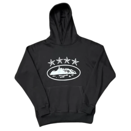 Corteiz Hoodie 4th Anniversary Black