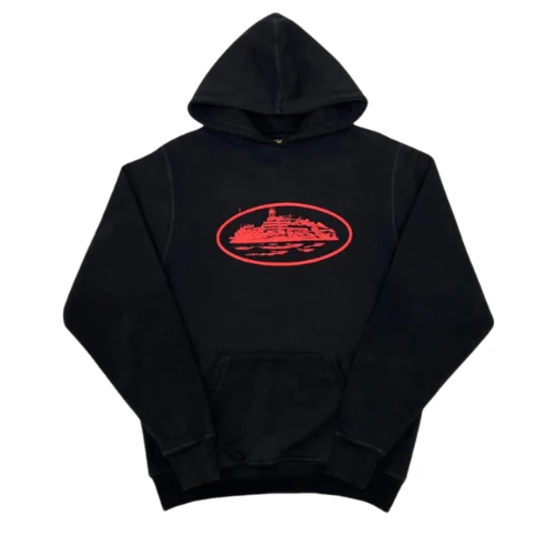 Corteiz Hoodie Basic Print Black Red