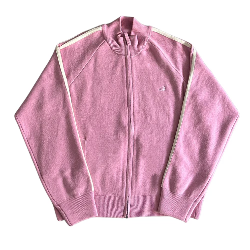 Corteiz Knit Fleece Zip Hoodie Pink