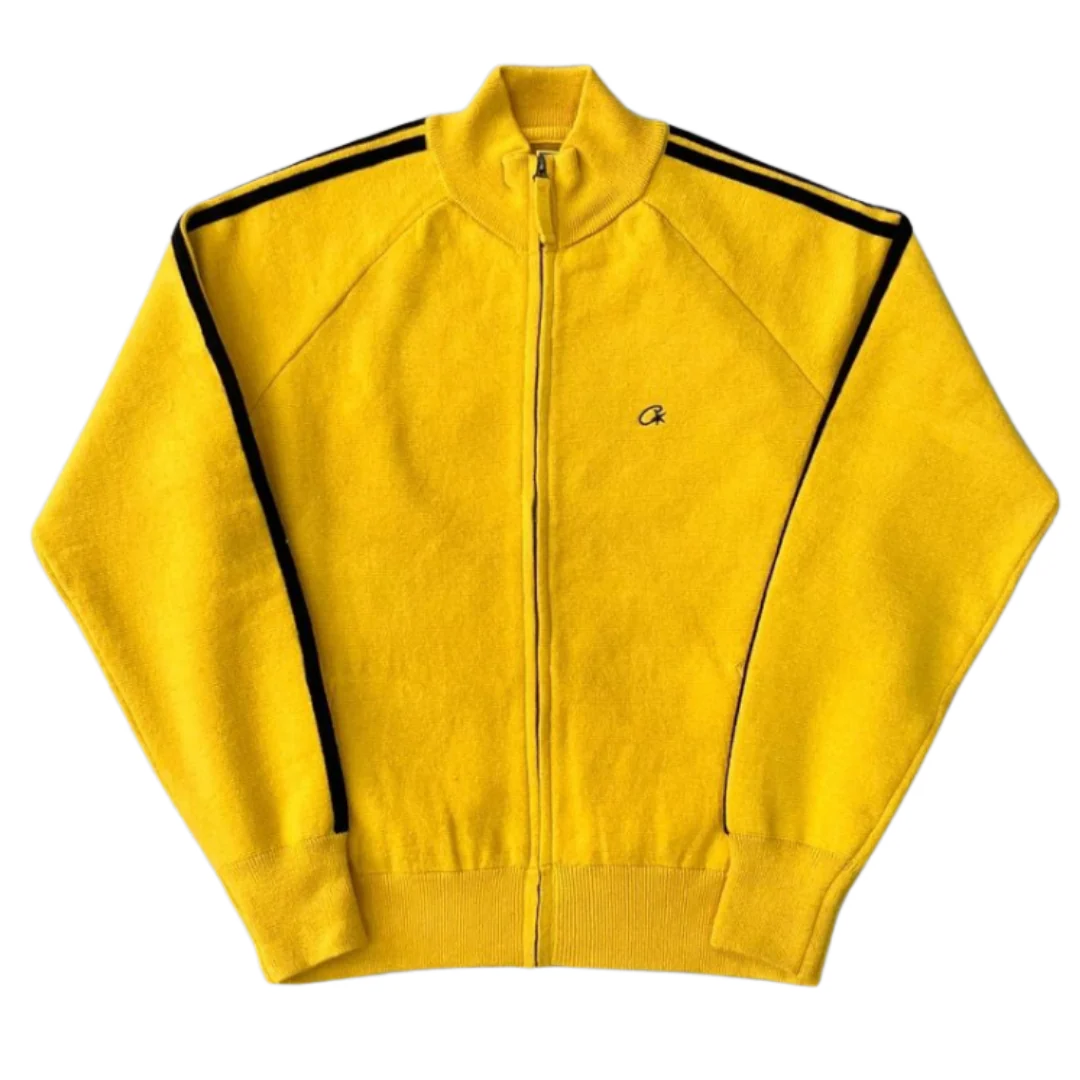 Corteiz Knit Full Zip Yellow