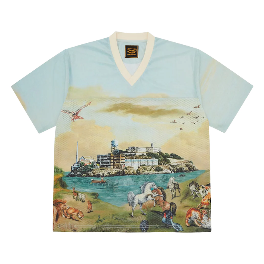 Corteiz Narnia Football Jersey Blue & Cream