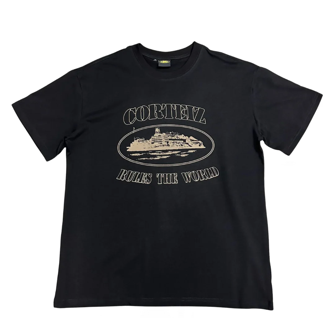 Corteiz Rules The World T-Shirt Black & Brown