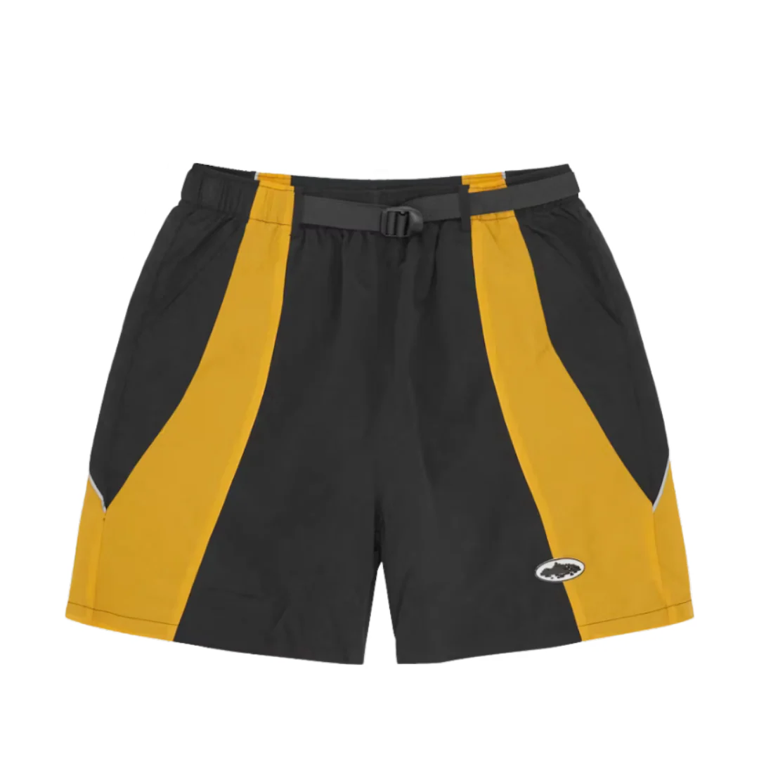 Corteiz Shorts Black Yellow
