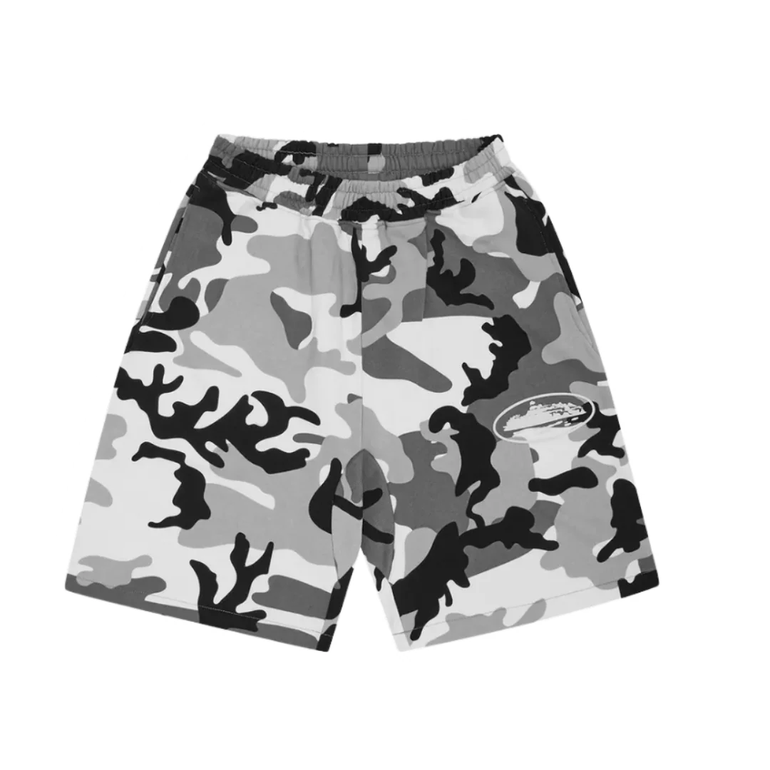 Corteiz Shorts Camouflage Black White