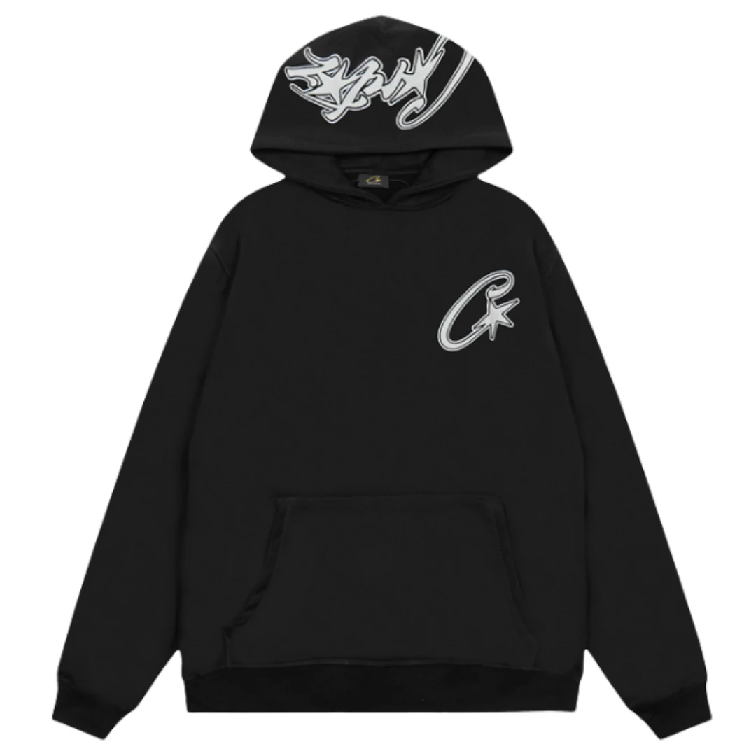 Corteiz Star Hoodie Black