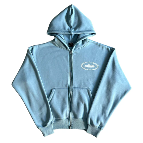 Corteiz Super Royal Zip Hoodie Baby Blue