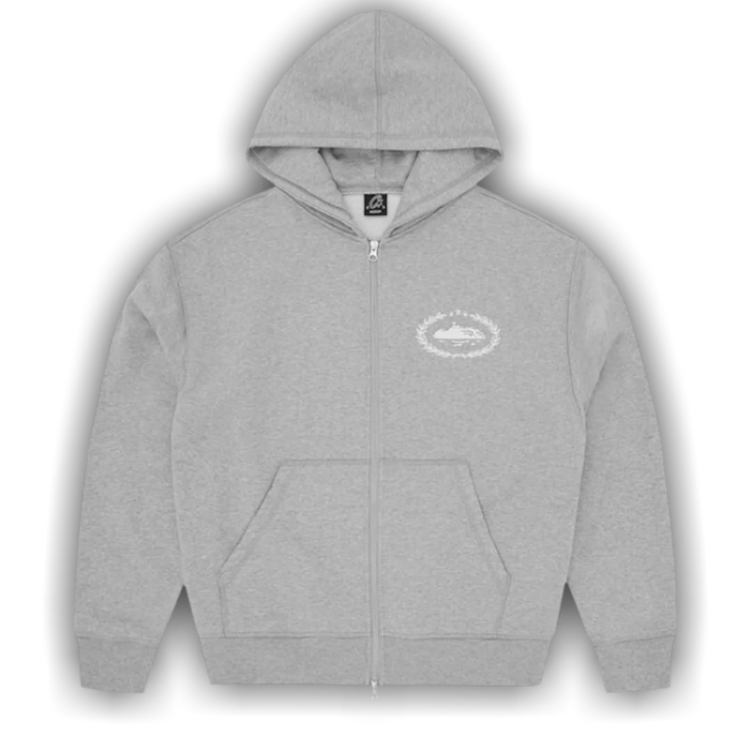Corteiz Superior Royale Zip Hoodie 'Heather Grey'