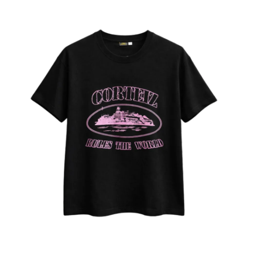 Corteiz T-Shirt Black Rosa