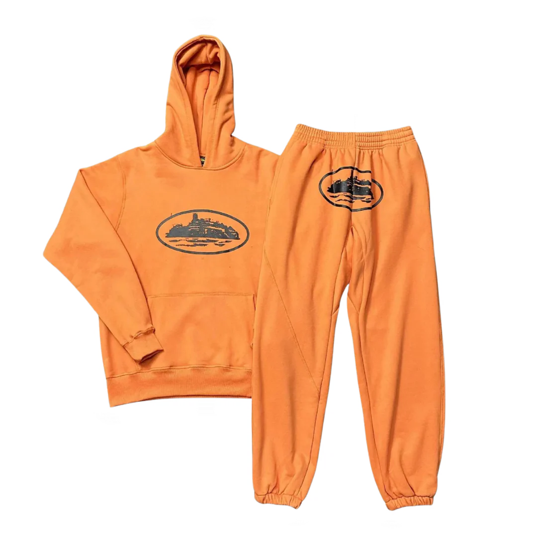Corteiz Tracksuit Orange & Black