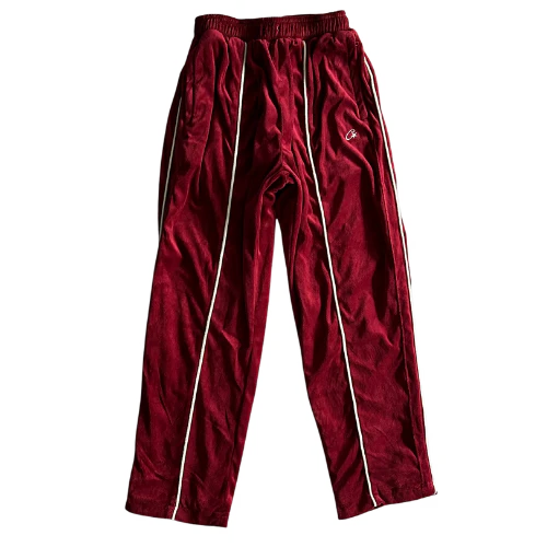 Corteiz Velour Amg Jogger Burgundy