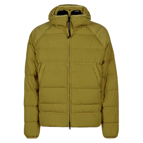 CP Company Eco-Chrome R Hooded Down Goggle Jacket Yellow