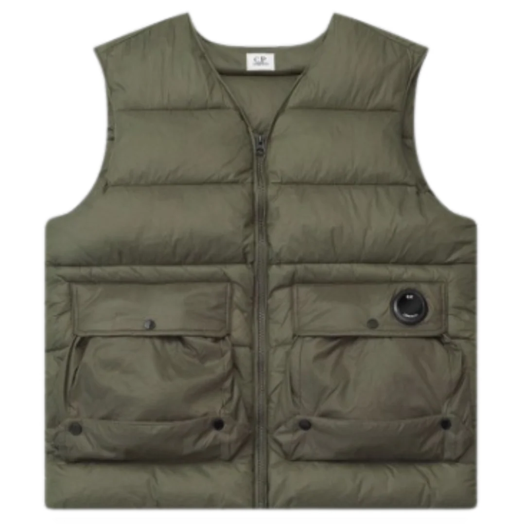 CP Company Shiny Downvest Green