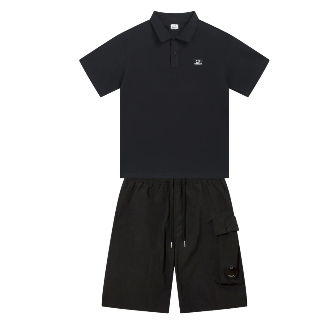 CP Company Summer Set (Polo + Shorts) Black