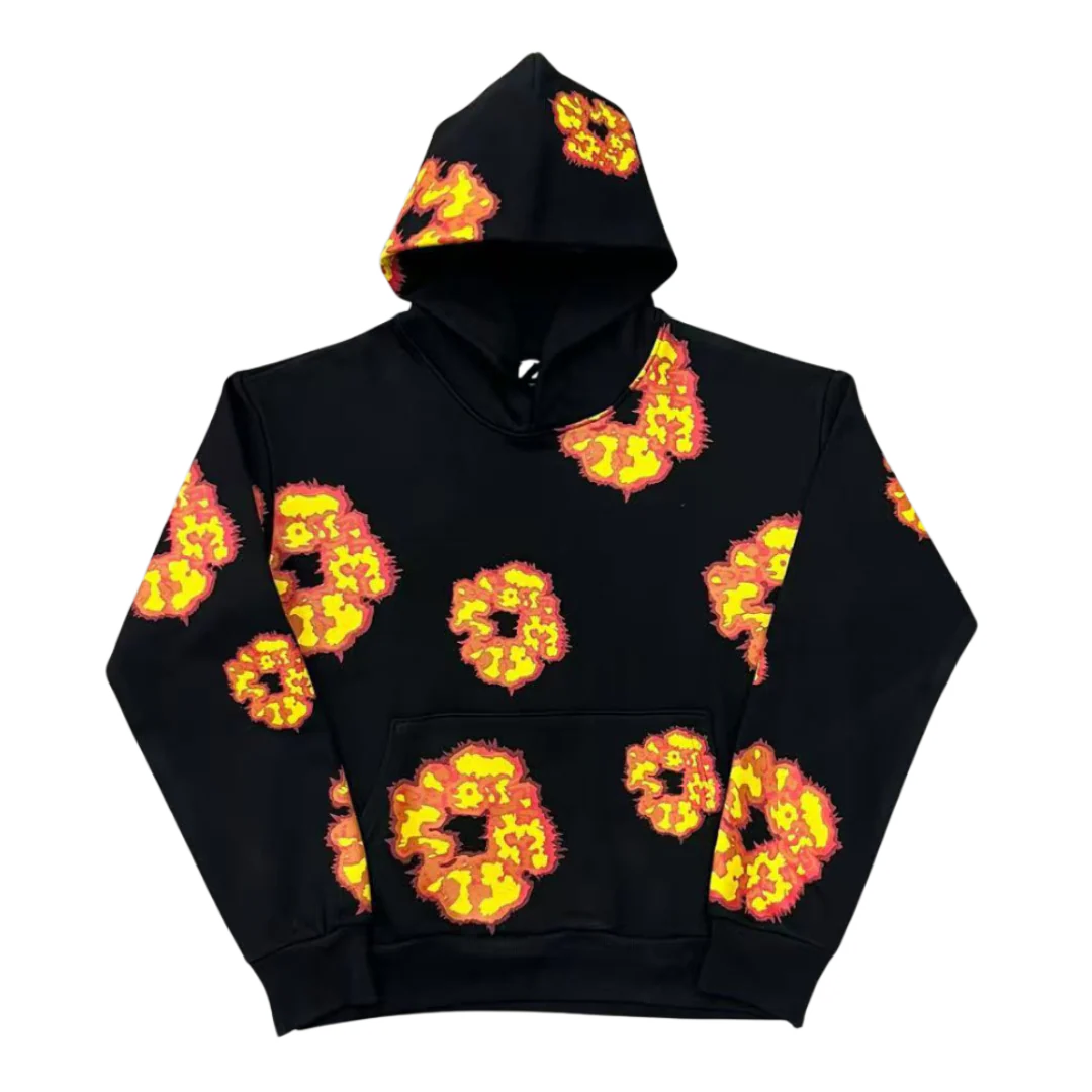 Denim Tears Hoodie Black Orange