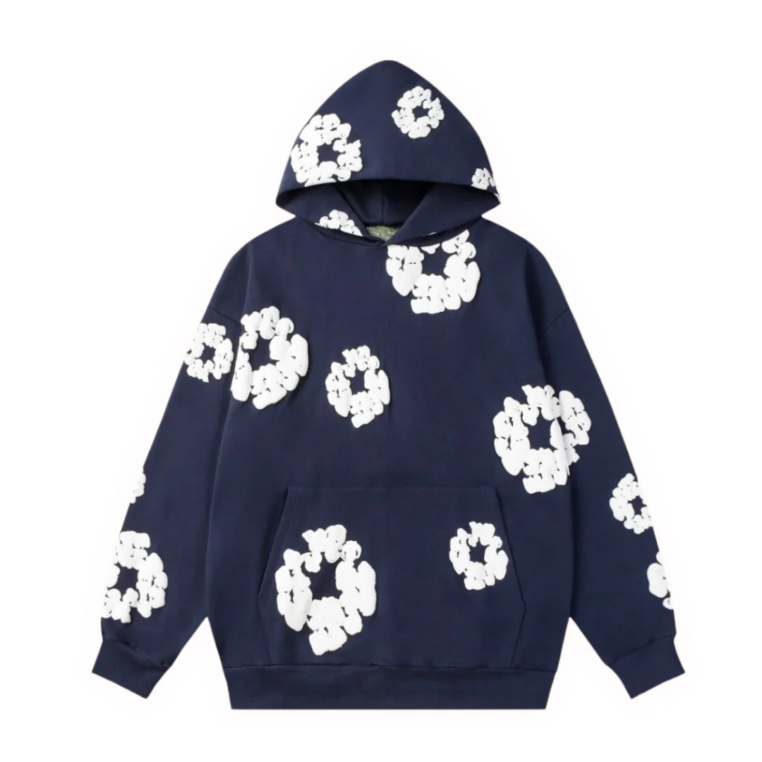 Denim Tears Hoodie Washed Blue & White