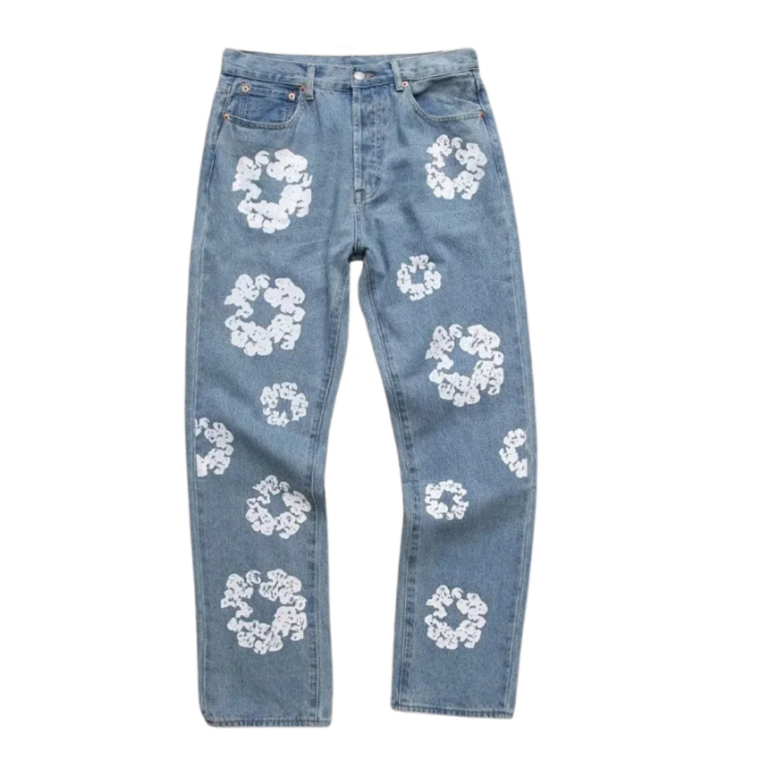 Denim Tears Jeans Blue White