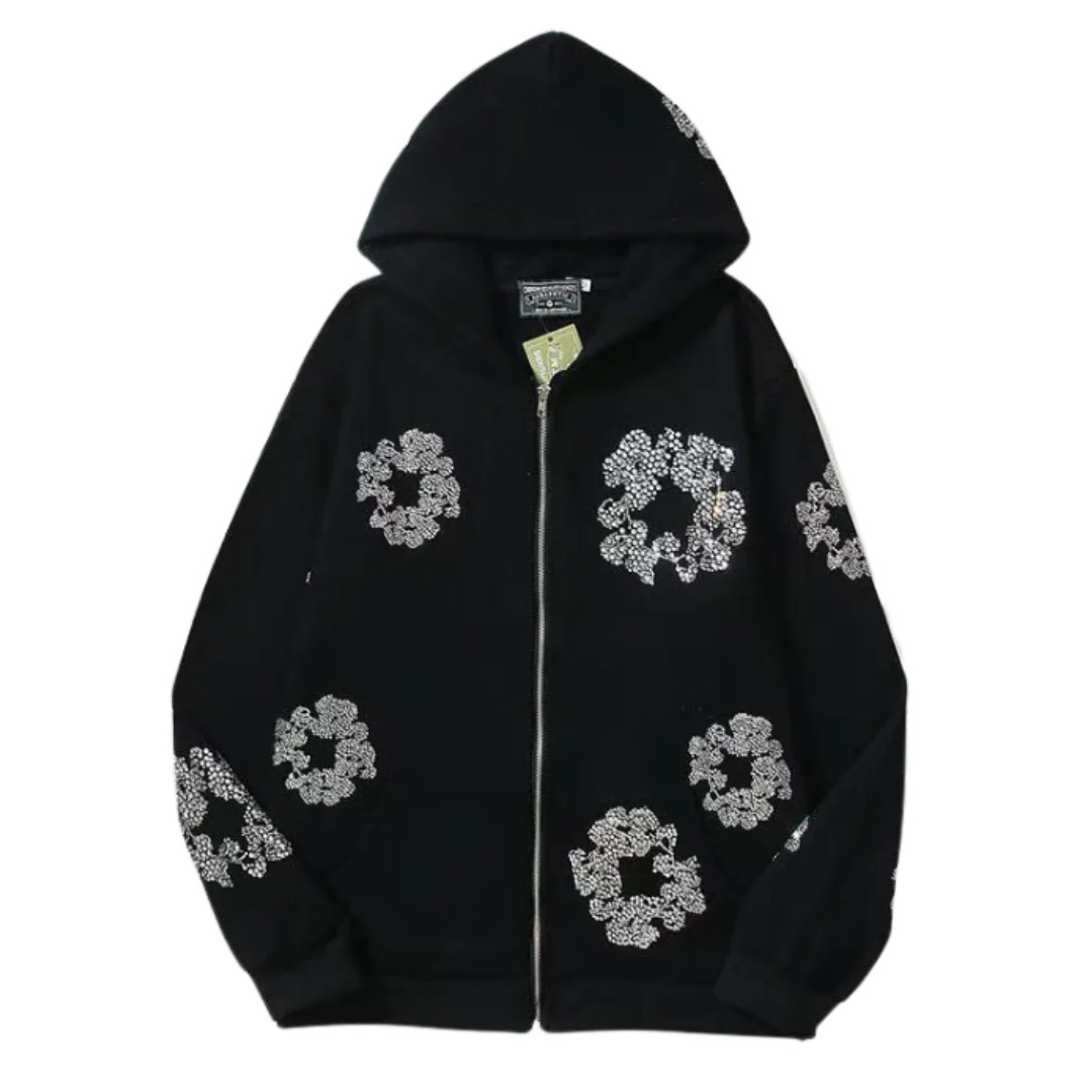 Denim Tears Pearl Icon Zipper Black