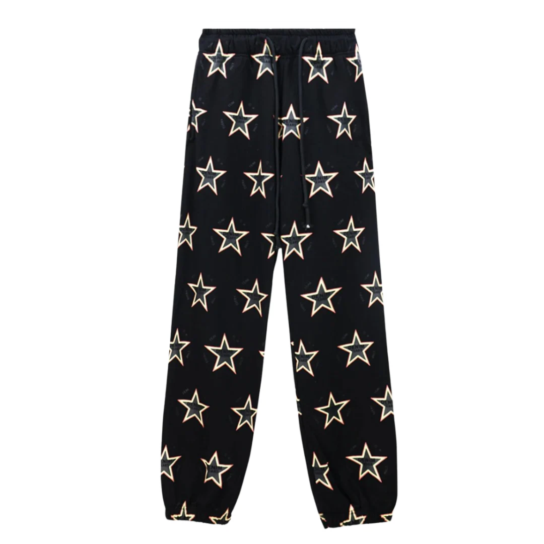 Denim Tears Star Print Sweatpants Black