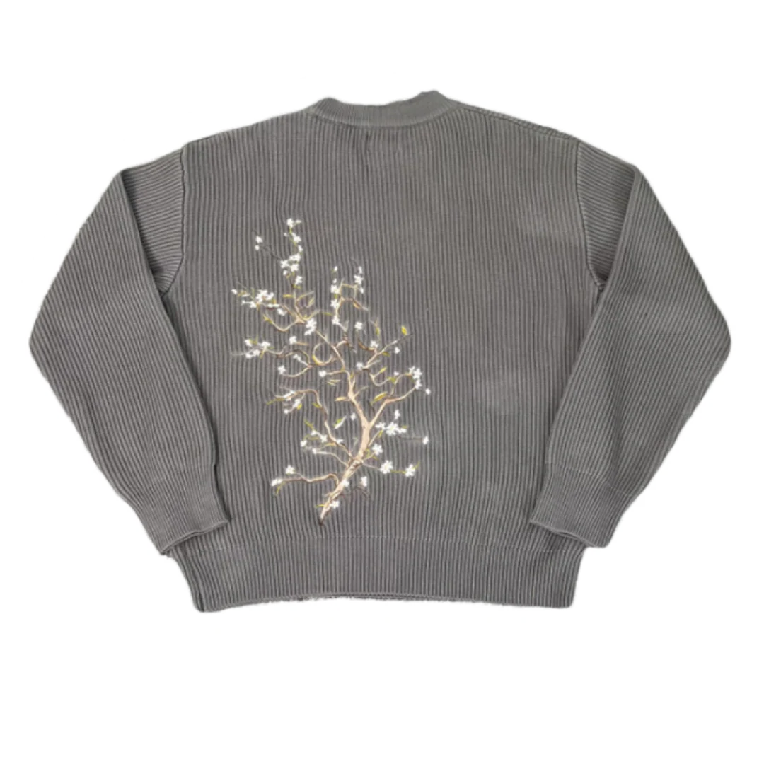 Derschutze Blossom Knit Sweater Grey