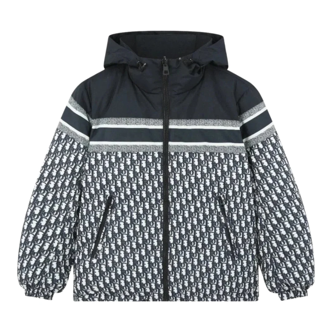 Dior Oblique Monogramm Puffer Jacket Blue