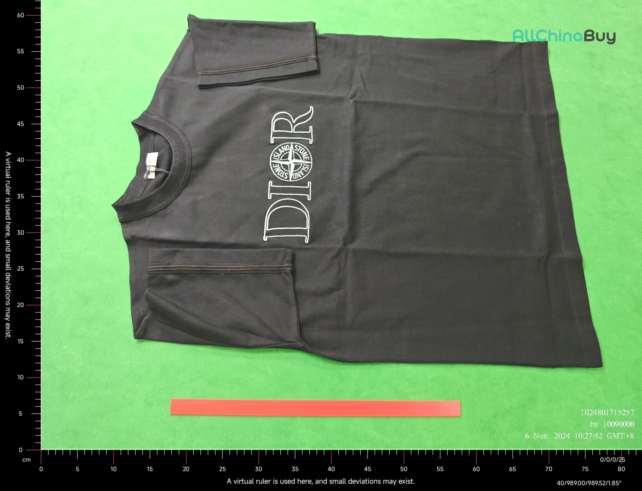 Dior x Stone Island T-Shirt Black - Image 3