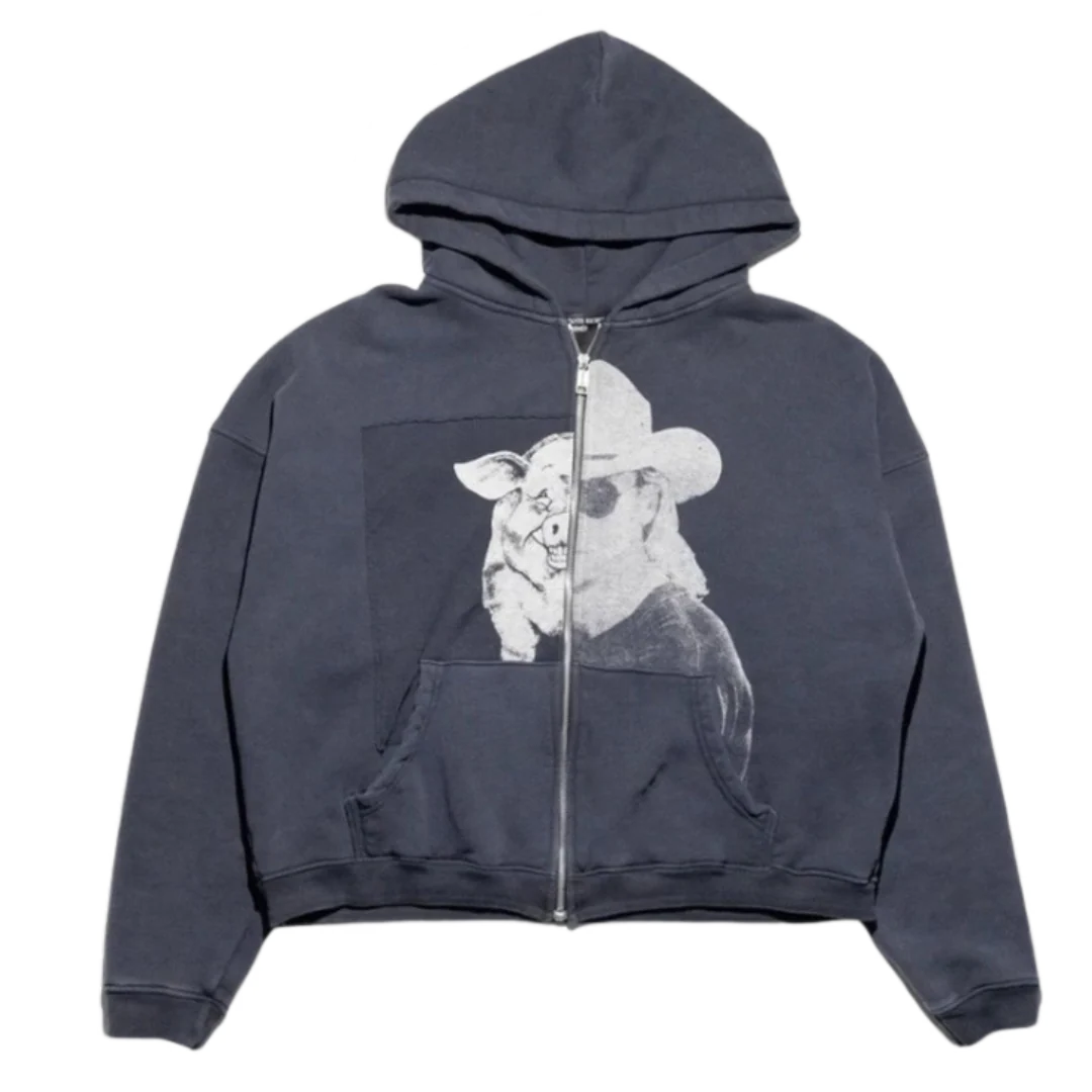 Enfants Riche Deprimes Pig Allen Jackson Zipper Grey