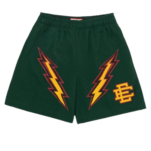 Eric Emmanuel Basketball Shorts Green Yellow Label