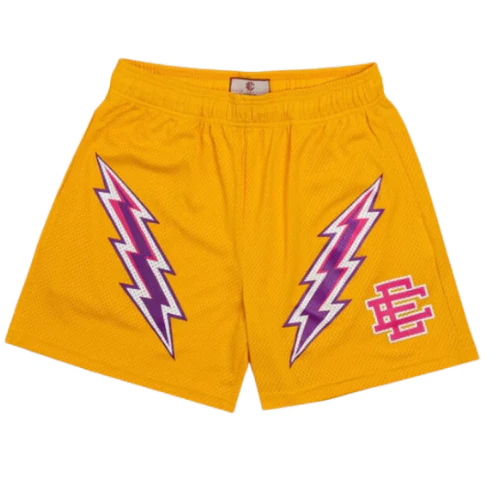 Eric Emmanuel Basketball Shorts Yellow Pink Label