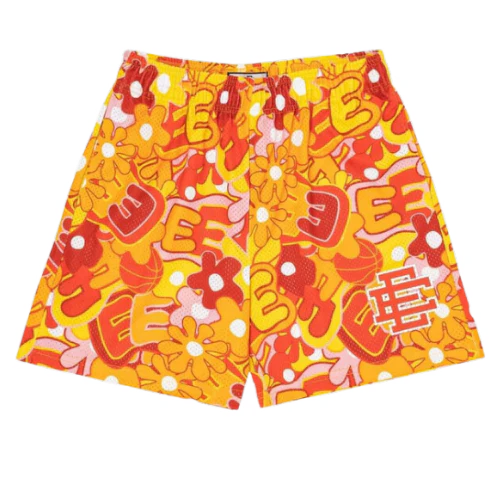 Eric Emmanuel Flower Print Shorts Yellow