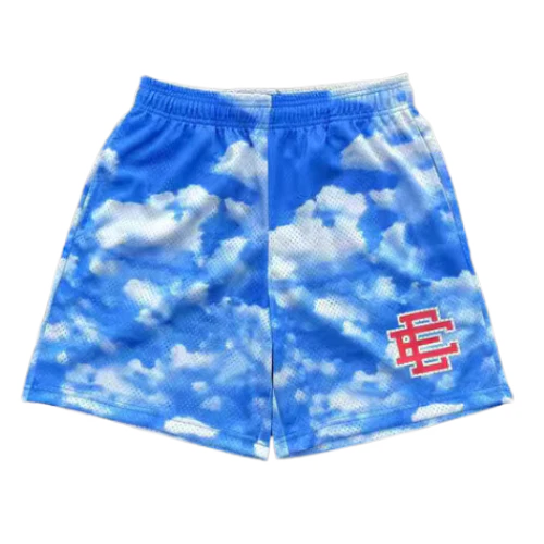 Eric Emmanuel Shorts Clouds Blue White