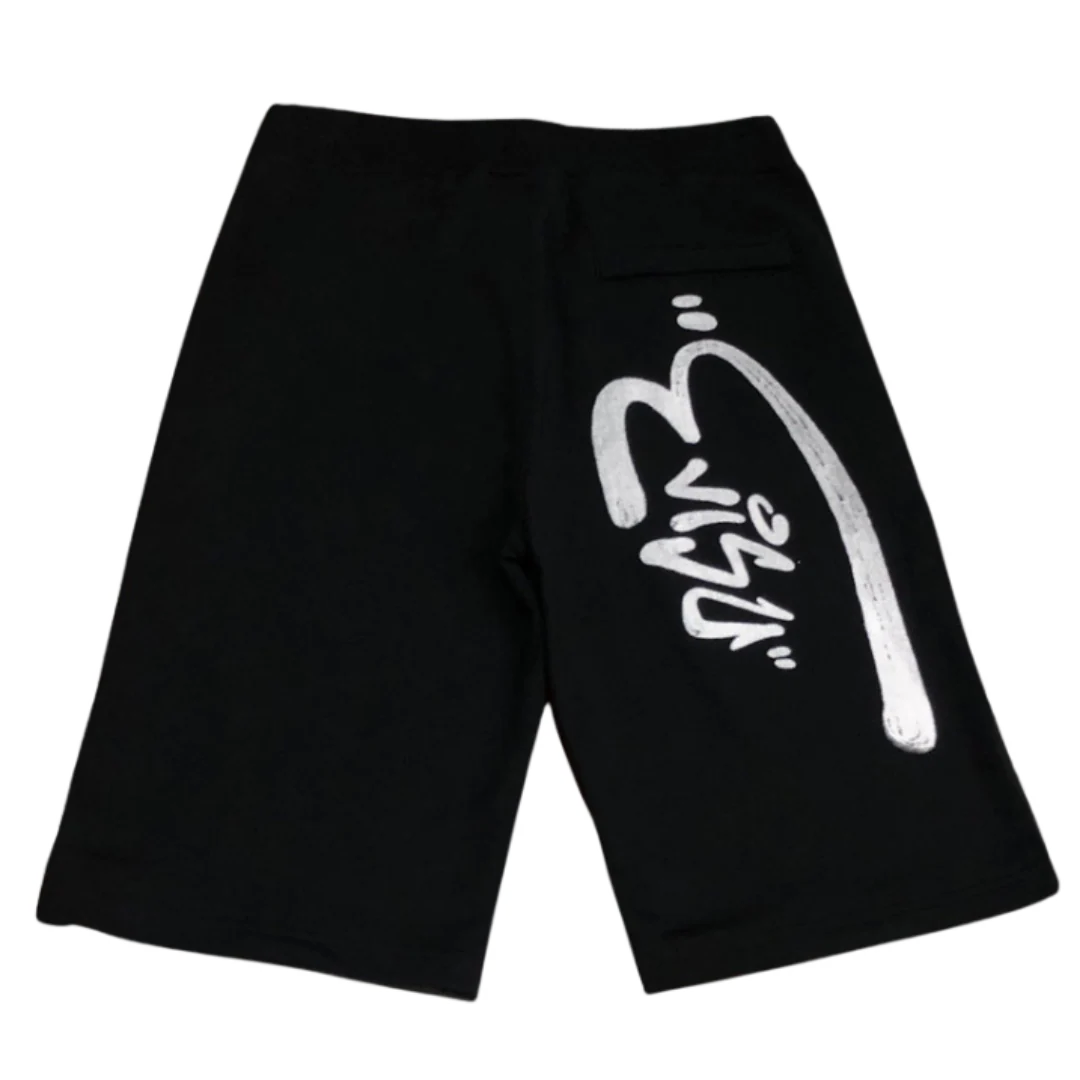 Evise Big Backprint Shorts Black