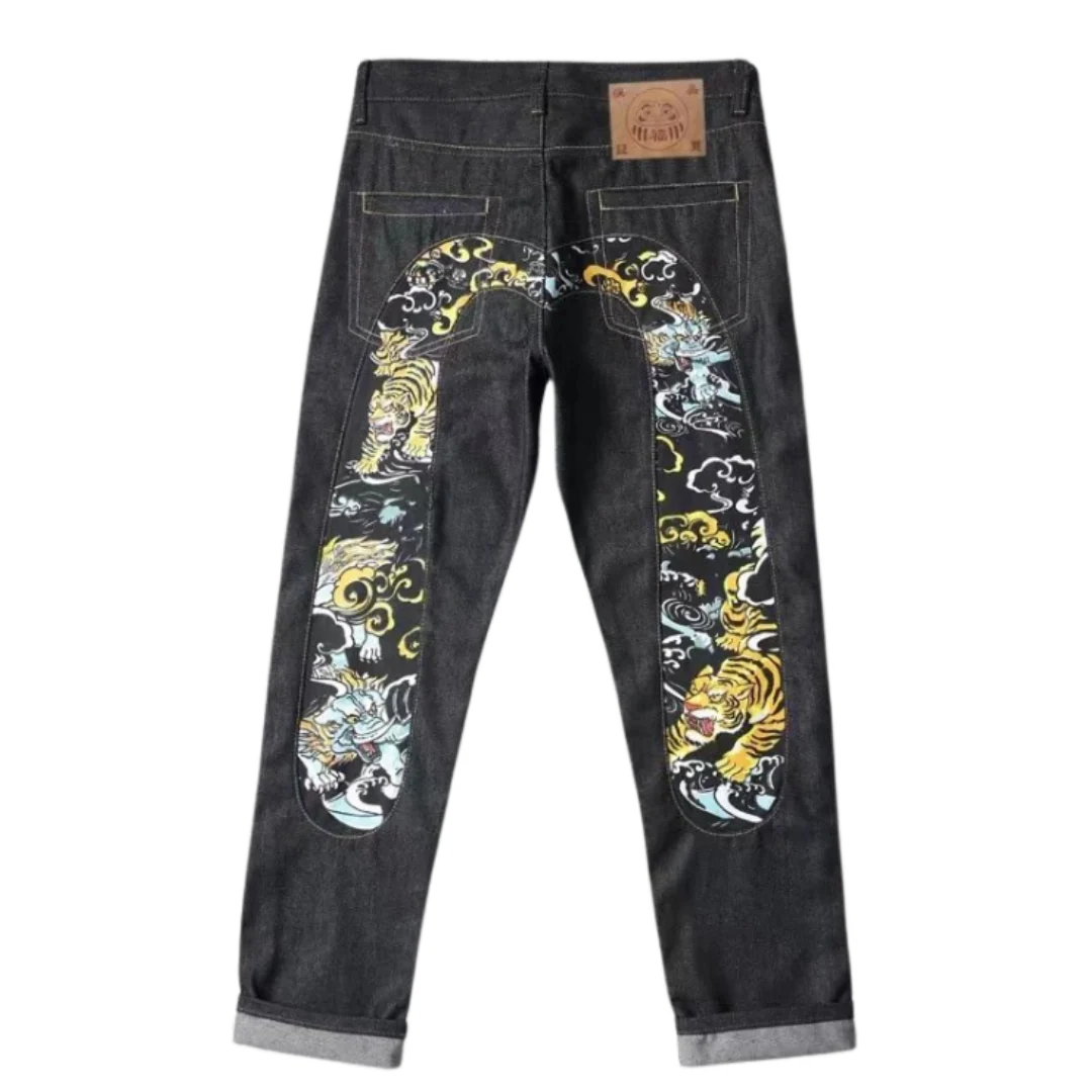 Evisu Tiger & Dragon Jeans Black