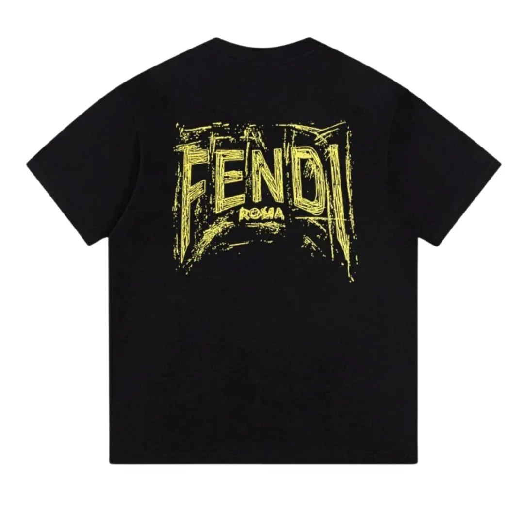 Fendi Roma T-Shirt Black & Yellow