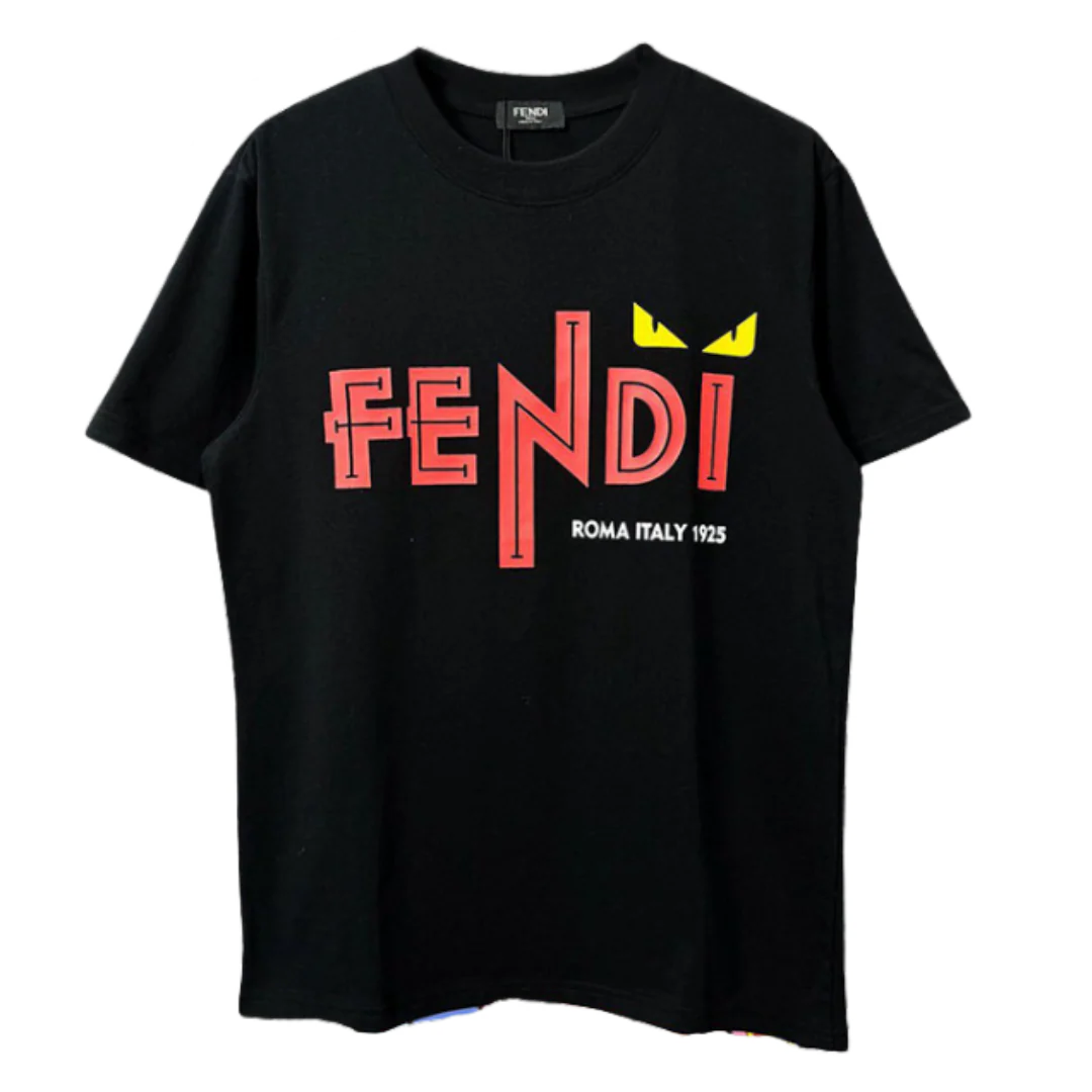 Fendi Watching Eyes Print T-Shirt Black