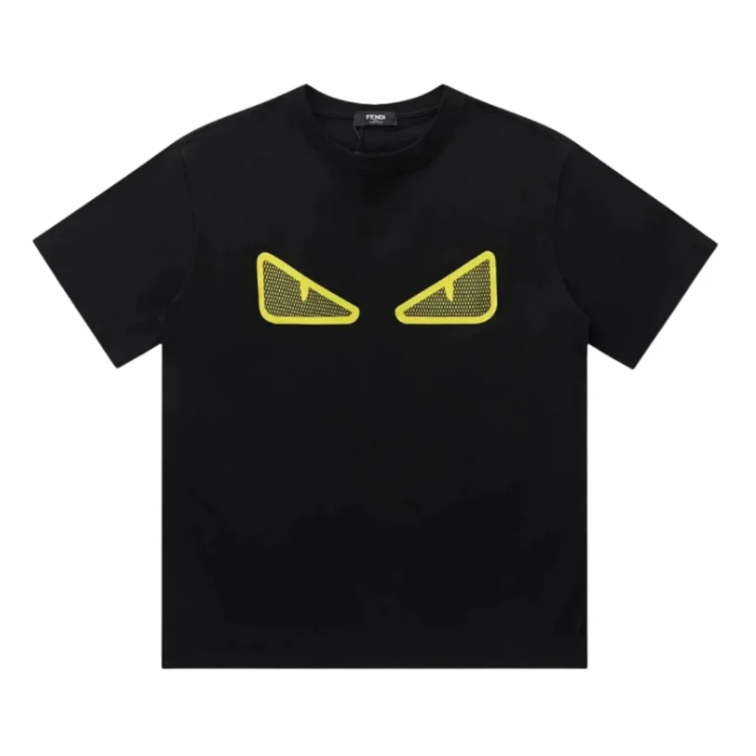 Fendi Yellow Eyes T-Shirt Black
