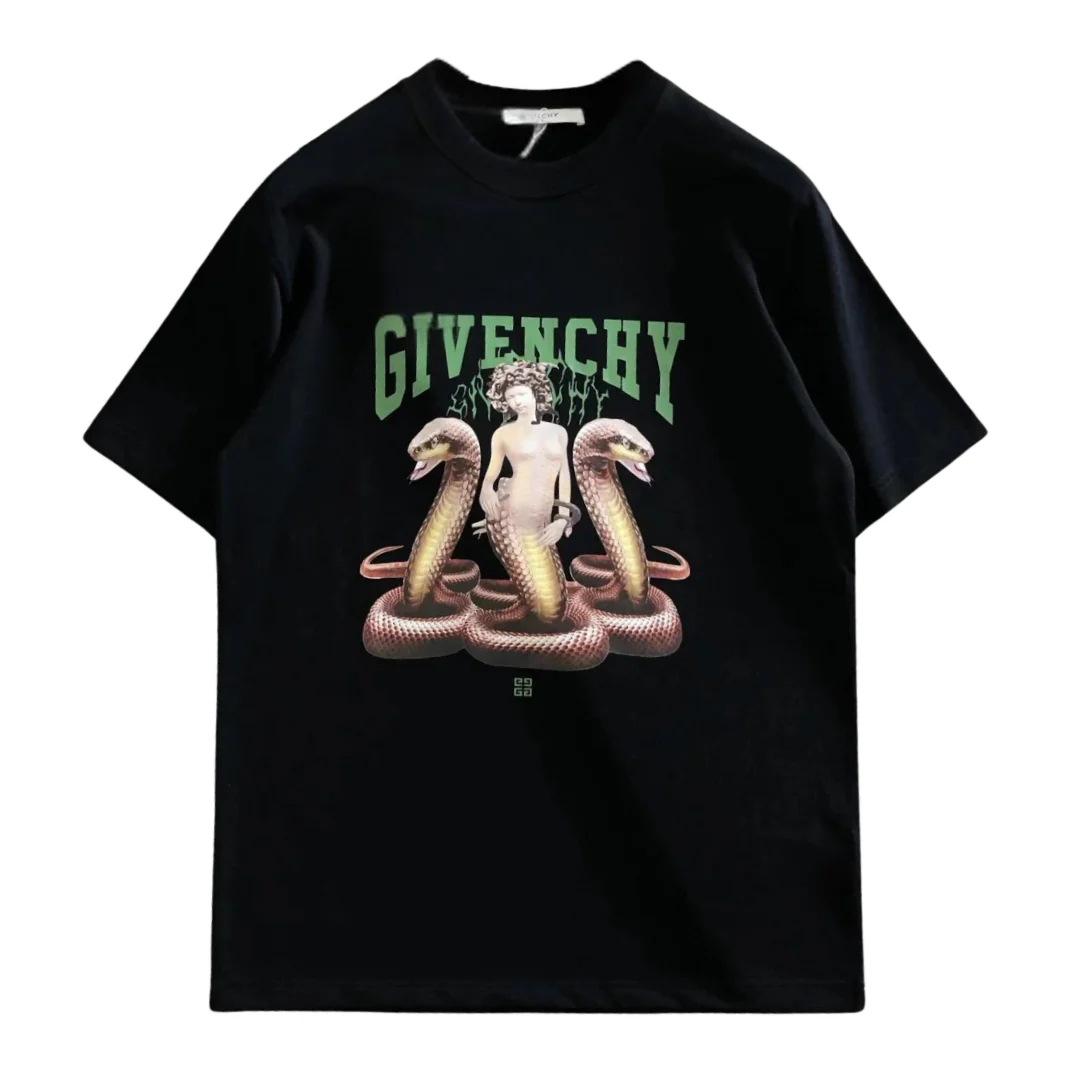 Givenchy Medusa and Snakes T-Shirt Black