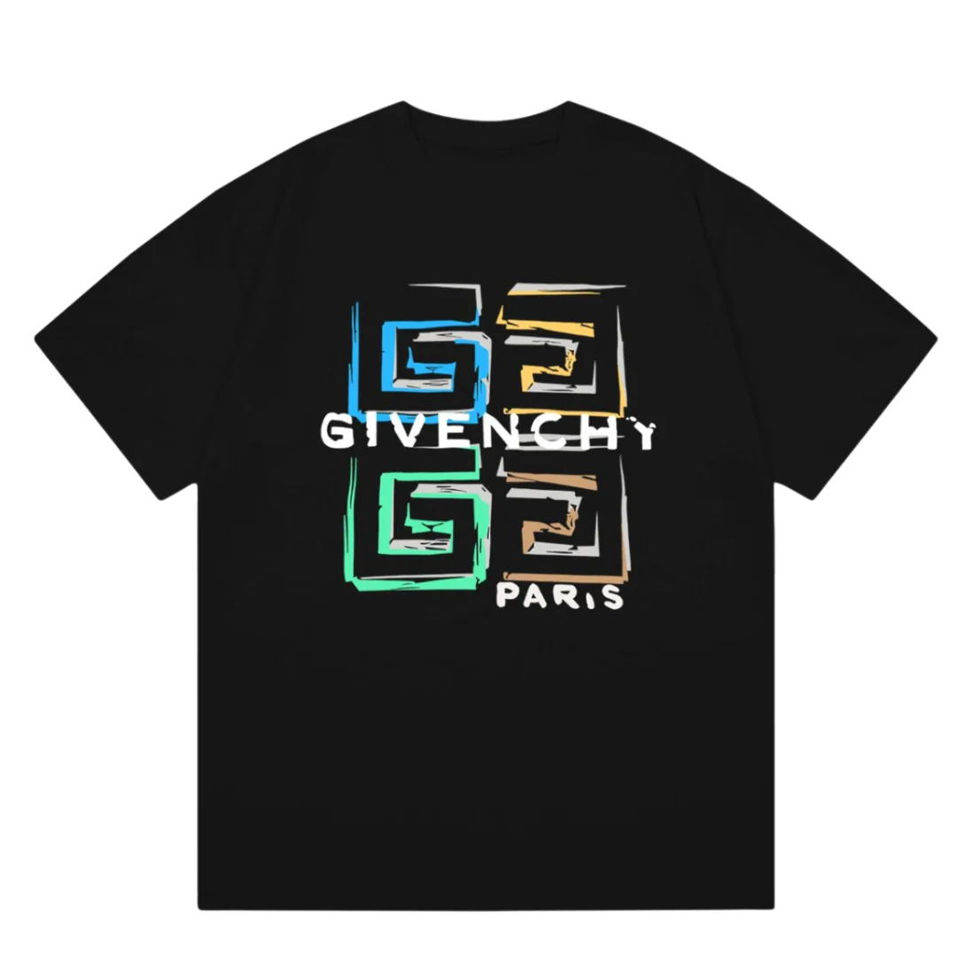 Givenchy Paris Multi Colors Icon T-Shirt Black