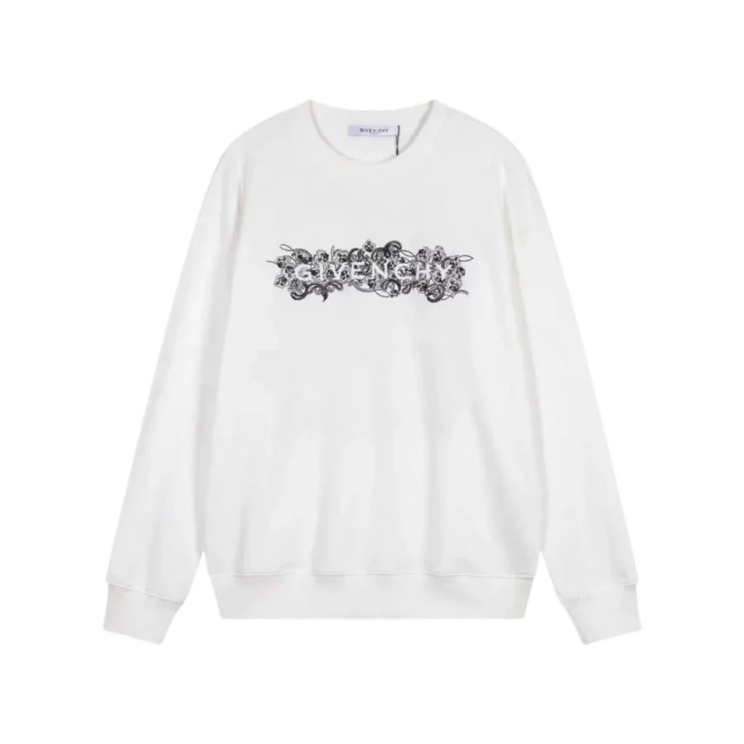 Givenchy Sweater White Black Pattern