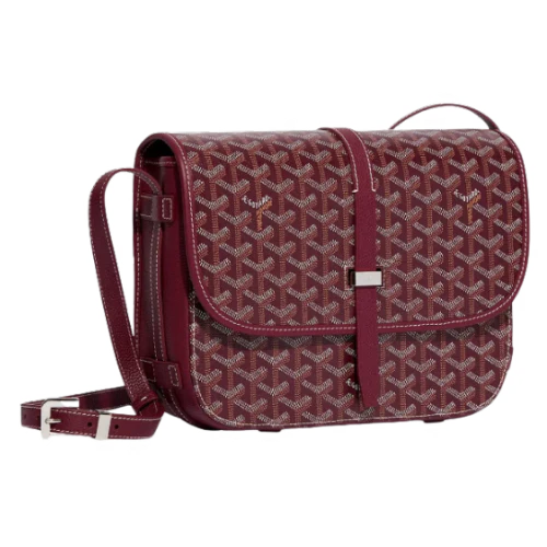 Goyard Belvedere MM Bag Burgundy