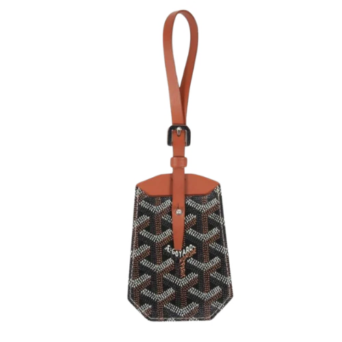 Goyard Goyardine Luggage Tag Black & Tan