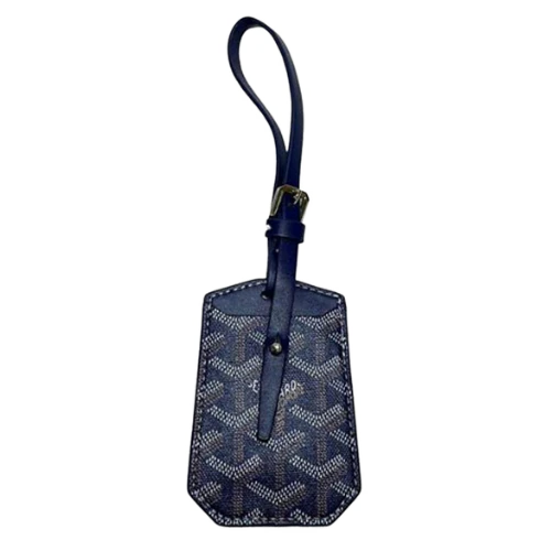 Goyard Goyardine Luggage Tag Navy Blue